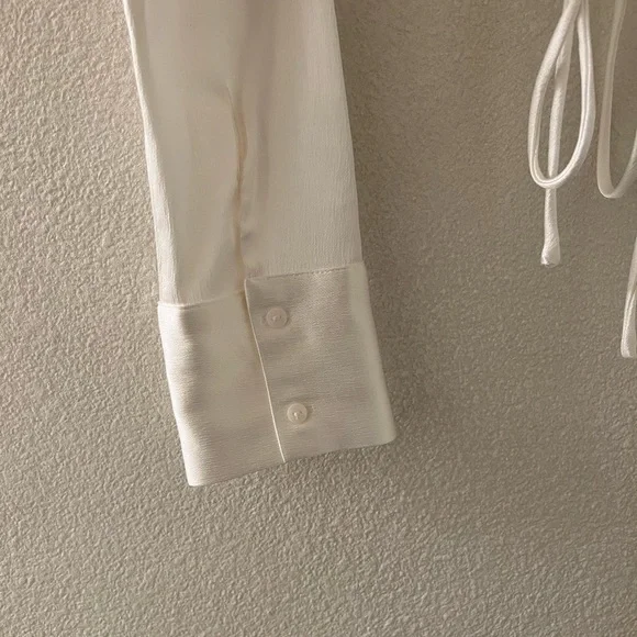 ZARA White Satin Backless Blouse - Picture 5 of 6